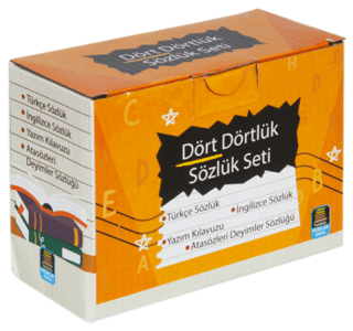 Dört Dörtlük Sözlük Seti ABC İlk ve Orta Öğretim TDK Uyumlu (4 Kitap K