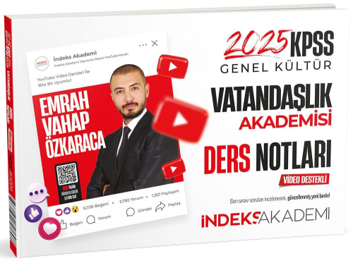 İndeks Akademi 2025 KPSS Vatandaşlık Akademisi Video Ders Notları Emra