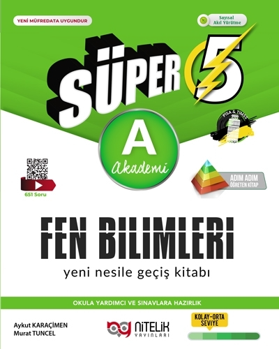 Nitelik Yayınları 5. Sınıf Süper Fen Bilimleri A Yeni Nesile Geçiş Kit