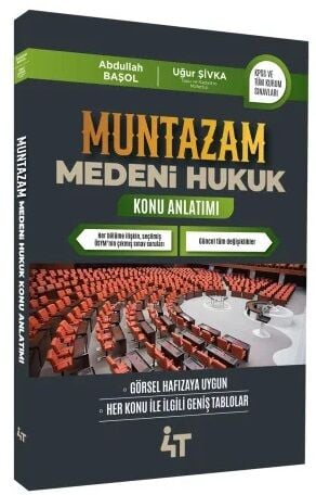 KPSS A Kitapları,Konu Anlatımlı, - 4T Yayınları - Muntazam Medeni Huku