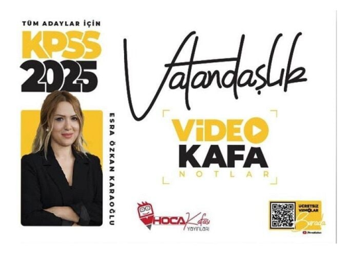 Hoca Kafası Yayınları 2025 KPSS Vatandaşlık Video Kafa Notlar Esra Özk