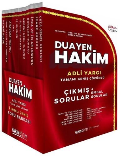 Yakın Eğitim Yayınları Adli Yargı Hakimlik Duayen Çıkmış Sorular ve Em