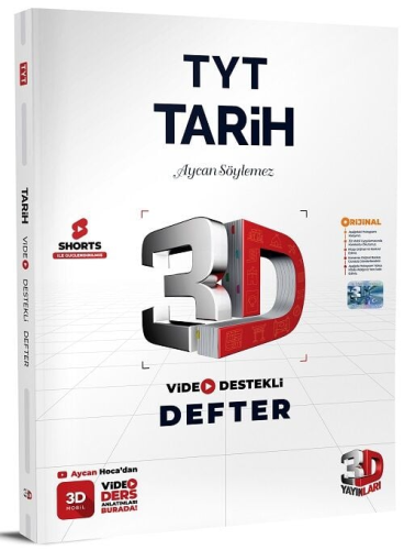 3D Yayınları TYT Tarih Video Destekli Defter Aycan Söylemez