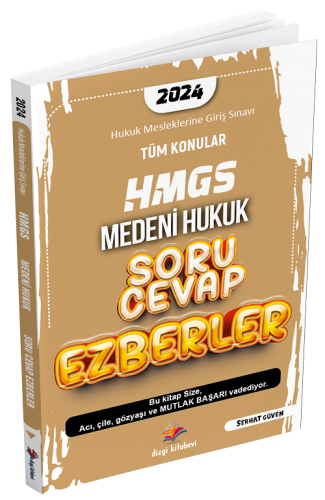 Dizgi Kitap Yayınları 2024 HMGS Medeni Hukuk Soru Cevap Ezberler Serha