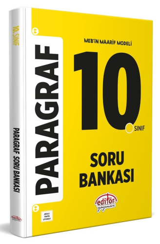 Editör Yayınları 10. Sınıf Paragraf Soru Bankası Komisyon