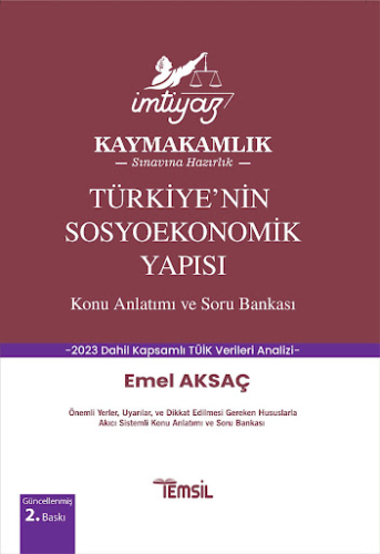 İMTİYAZ Türkiye'nin Sosyoekonomik Yapısı Konu Anlatımlı Soru Bankası E