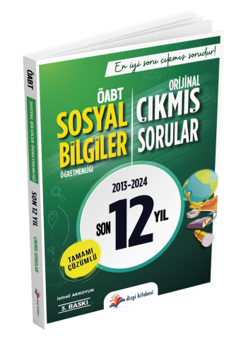 Dizgi Kitap Yayınları ÖABT Sosyal Bilgiler Tamamı Çözümlü Son 12 Yıl O