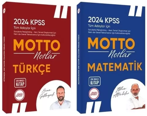 Hangi KPSS Yayınları 2024 KPSS Türkçe ve Matematik MOTTO Notlar 2'li S