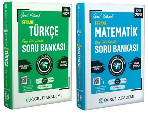 Öğreti Akademi 2025 KPSS Türkçe Matematik Efsane Soru Bankası 2'li Set