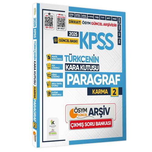 İnformal Yayınları 2025 KPSS Türkçenin Kara Kutusu PARAGRAF 2 KARMA ÖS