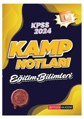 Pegem Yayınları 2024 KPSS Eğitim Bilimleri Kamp Notları Komisyon