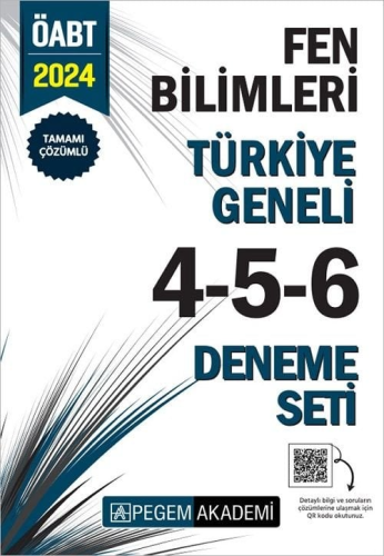 Pegem Yayınları 2024 ÖABT Fen Bilimleri Öğretmenliği Türkiye Geneli 3 