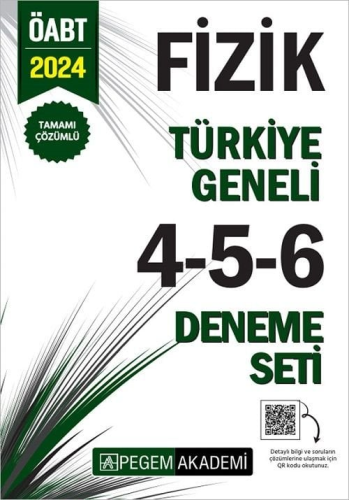 Pegem Yayınları 2024 ÖABT Fizik Öğretmenliği Türkiye Geneli 3 Deneme (