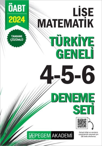 Pegem Yayınları 2024 ÖABT Lise Matematik Öğretmenliği Türkiye Geneli 3