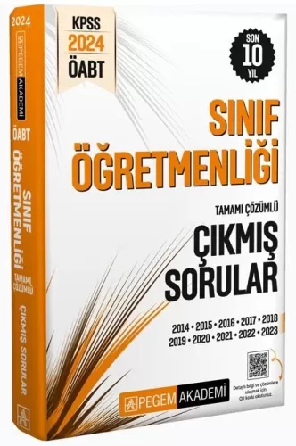 Pegem Yayınları 2024 ÖABT Sınıf Öğretmenliği Son 10 Yıl Çıkmış Sorular