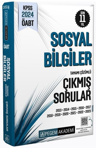 Pegem Yayınları 2024 ÖABT Sosyal Bilgiler Öğretmenliği Son 11 Yıl Çıkm