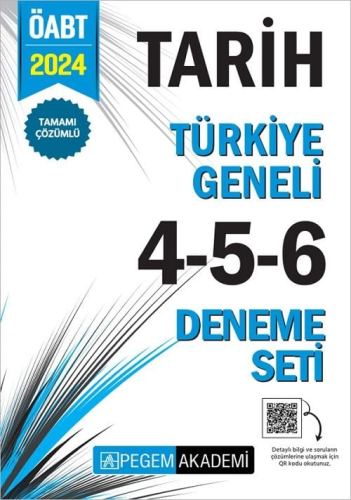 Pegem Yayınları 2024 ÖABT Tarih Öğretmenliği Türkiye Geneli 3 Deneme (