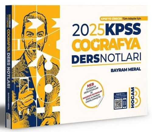 Benim Hocam Yayınları 2025 KPSS Coğrafya Video Ders Notları Bayram Mer