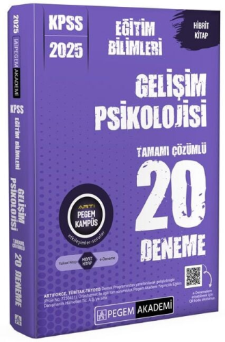 Pegem Yayınları 2025 KPSS Eğitim Bilimleri Gelişim Psikolojisi 20 Dene