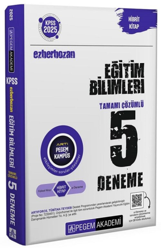 Pegem Yayınları 2025 KPSS Eğitim Bilimleri Ezberbozan 5 Deneme Çözümlü