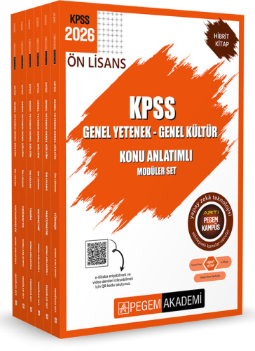 KPSS Lise Önlisans,Konu Anlatımlı, - Pegem Sınav Kitapları - Pegem Yay