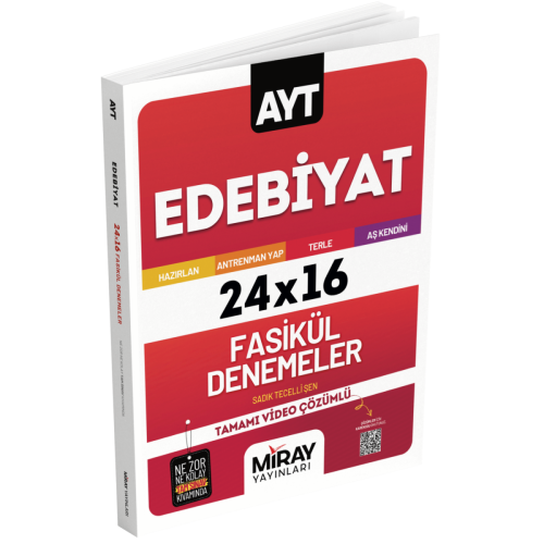 Miray Yayınları AYT Edebiyat 24x16 Fasikül Denemeler Komisyon