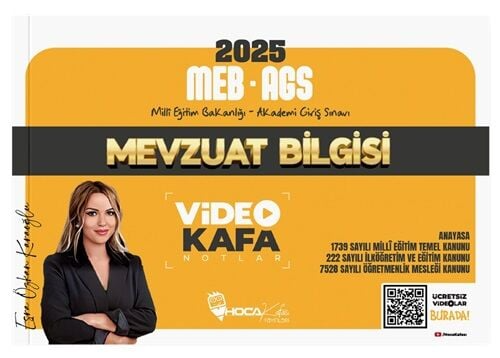 Hoca Kafası Yayınları 2025 MEB AGS Mevzuat Bilgisi Video Kafa Notlar E