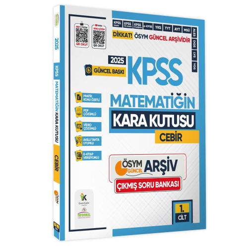 2025 KPSS MATEMATİĞİN Kara Kutusu 1.Cilt CEBİR Çıkmış Soru Bankası Kon