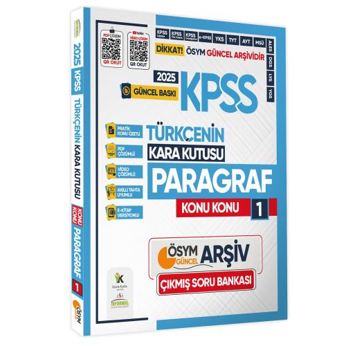 2025 KPSS Türkçenin Kara Kutusu PARAGRAF 1 KONU KONU ÖSYM Çıkmış Soru 