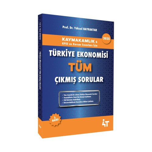 Kaymakamlık, - 4T Yayınları - Türkiye Ekonomisi Tüm Çıkmış Sorular