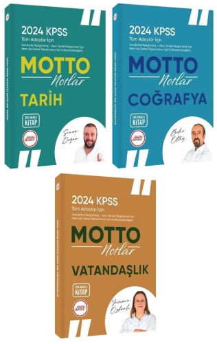 Hangi KPSS Yayınları 2024 KPSS Tarih Coğrafya Vatandaşlık MOTTO Notlar