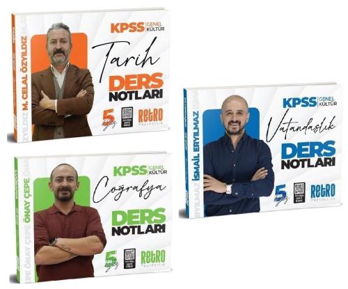 Retro Yayıncılık 2025 KPSS Tarih Coğrafya Vatandaşlık 5Yüz Ders Notlar