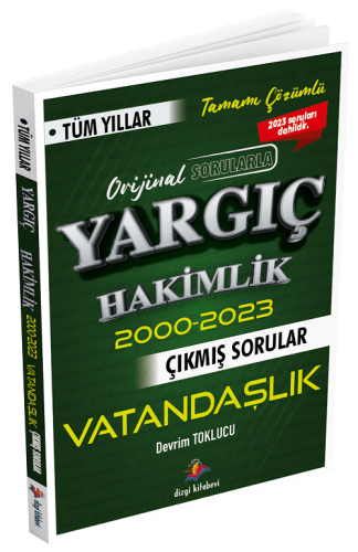 Dizgi Kitap Yayınları YARGIÇ Hakimlik Vatandaşlık Tüm Yıllar Çıkmış So