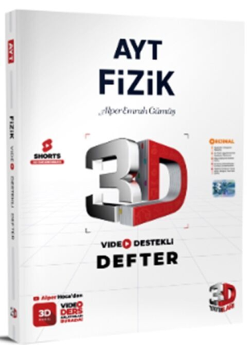 3D Yayınları AYT Fizik Video Destekli Defter Alper Emrah Gümüş