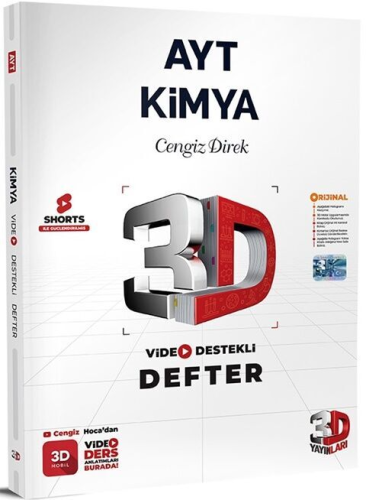 3D Yayınları AYT Kimya Video Destekli Defter Cengiz Direk