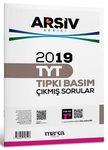 Marka Yayınları TYT Arşiv Serisi 2019 Çıkmış Sorular Çözümlü Tıpkı Bas