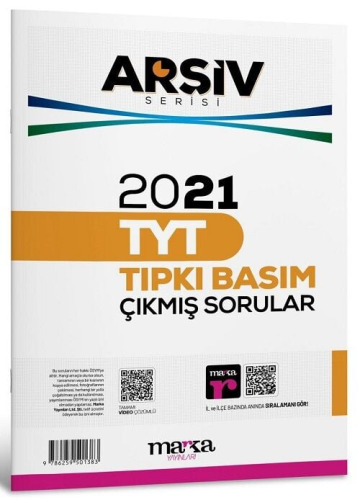 Marka Yayınları TYT Arşiv Serisi 2021 Çıkmış Sorular Çözümlü Tıpkı Bas