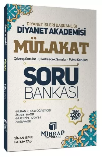 Mihrap Yayınları Diyanet Akademisi Mülakat Soru Bankası Sinan İspir