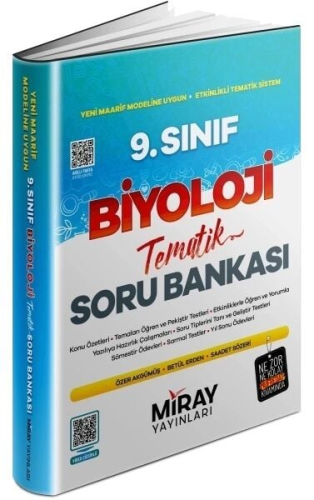 Miray Yayınları 9. Sınıf Biyoloji Tematik Konu Özetli Soru Bankası Öze