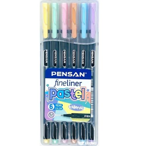 Pensan Fineliner 6 Renk Pastel Pvc Kutu 0.4 mm Uç