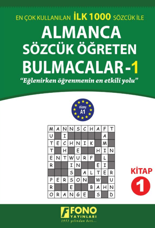 Almanca Sözcük Öğreten Bulmacalar 1 Komisyon