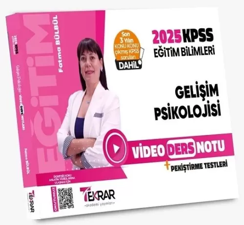 Tekrar Akademi 2025 KPSS Eğitim Bilimleri Gelişim Psikolojisi Video De