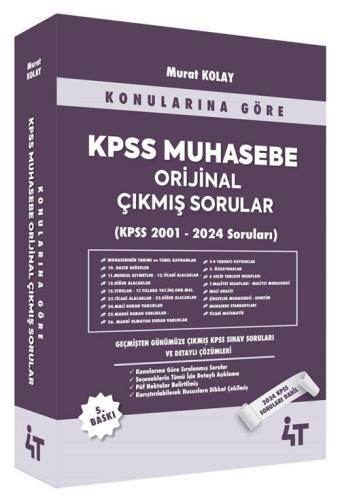 4T Yayınları KPSS Muhasebe Orijinal Çıkmış Sorular Murat Kolay