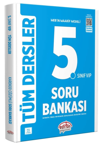 Editör Yayınları 2025 5.Sınıf Vip Tüm Dersler Soru Bankası Komisyon