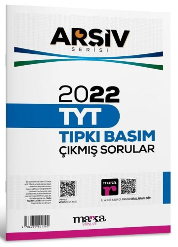 Marka Yayınları TYT Arşiv Serisi 2022 Çıkmış Sorular Çözümlü Tıpkı Bas