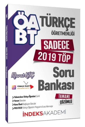 İndeks Akademi ÖABT Türkçe Öğretmenliği Sadece 2019 TÖP Soru Bankası Ç