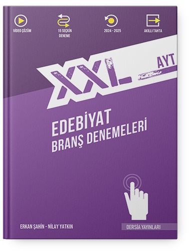 Dersia Yayınları AYT XXL Edebiyat Branş Denemeleri Erkan Şahin