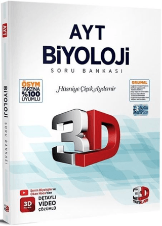 3D Yayınları AYT Biyoloji Soru Bankası Hüsniye Çiçek Aydemir