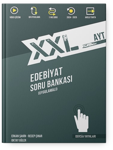 Dersia Yayınları AYT XXL Edebiyat Uygulamalı Soru Bankası Recep Çınar