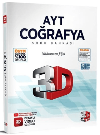 3D Yayınları AYT Coğrafya Soru Bankası Muharrem Yiğit